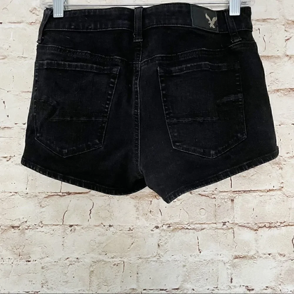 American Eagle 360 stretch hi rise shortie jean shorts